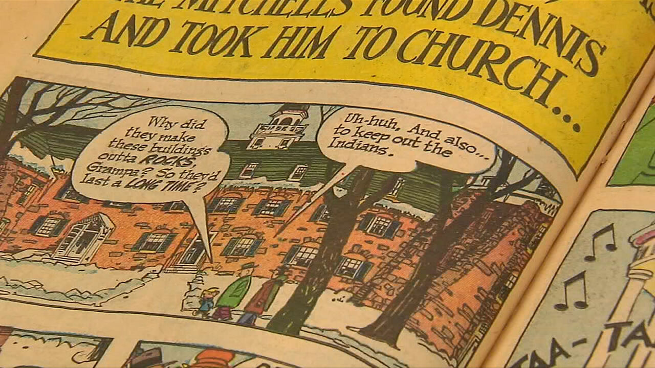 Dennis the Menace in Bethlehem the Christmas City comic Moravian church